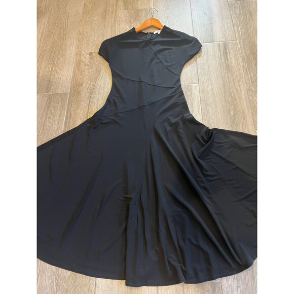 MAX MARA black JERSEY STEPPA MIDI TEE DRESS Size US 12 - Picture 12 of 14